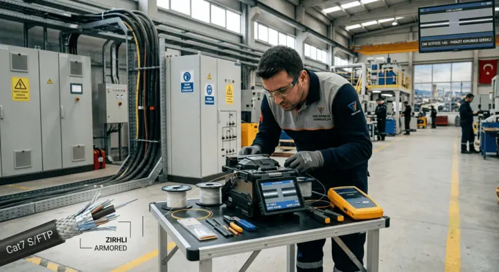 Endüstriyel Tesislerde Veri Güvenliği: Cat7 ve Fiber Optik Omurga